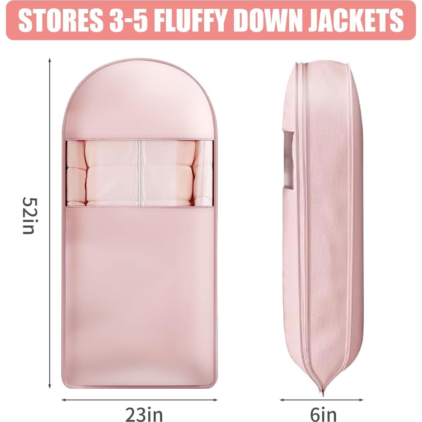 Bolsa de Ropa Colgante Tldcdte 132x58x15cm Rosa 2Pcs