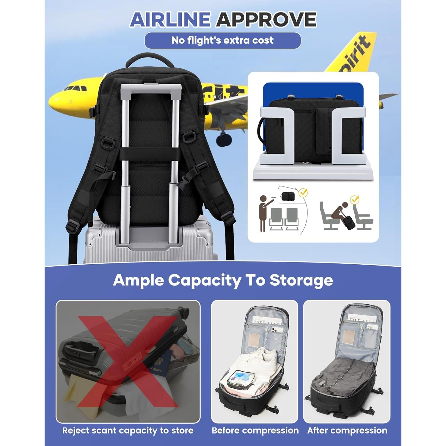 Mochila de Almacenamiento al Vacío Vacpack Airback 40L Negra