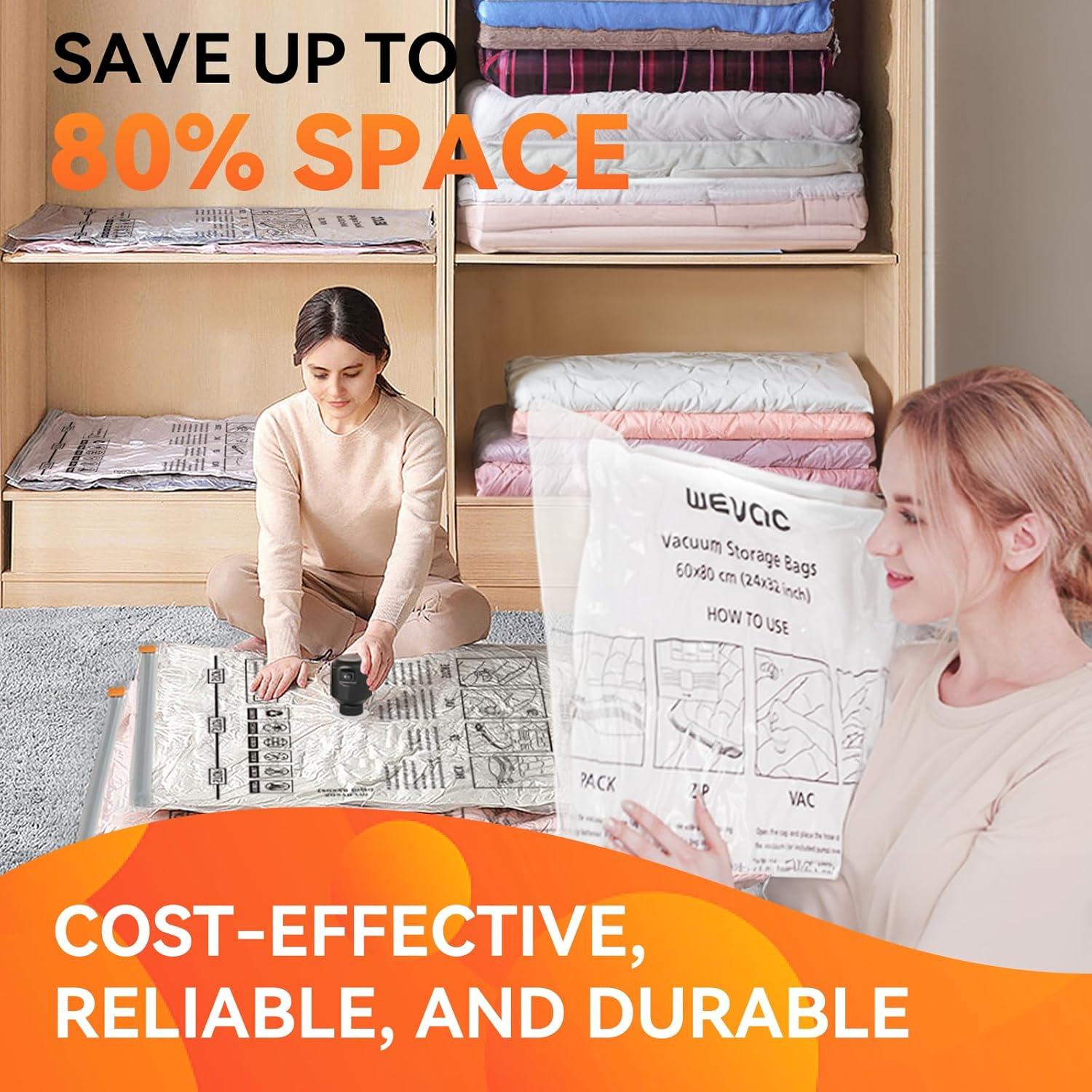 Bolsas de Almacenamiento al Vacío Wevac 10 Piezas - Ahorra Espacio