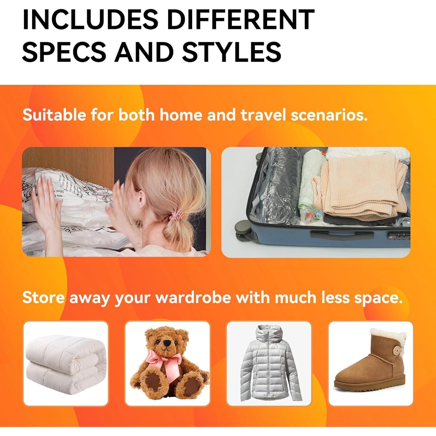 Bolsas de Almacenamiento al Vacío Wevac 10 Piezas - Ahorra Espacio