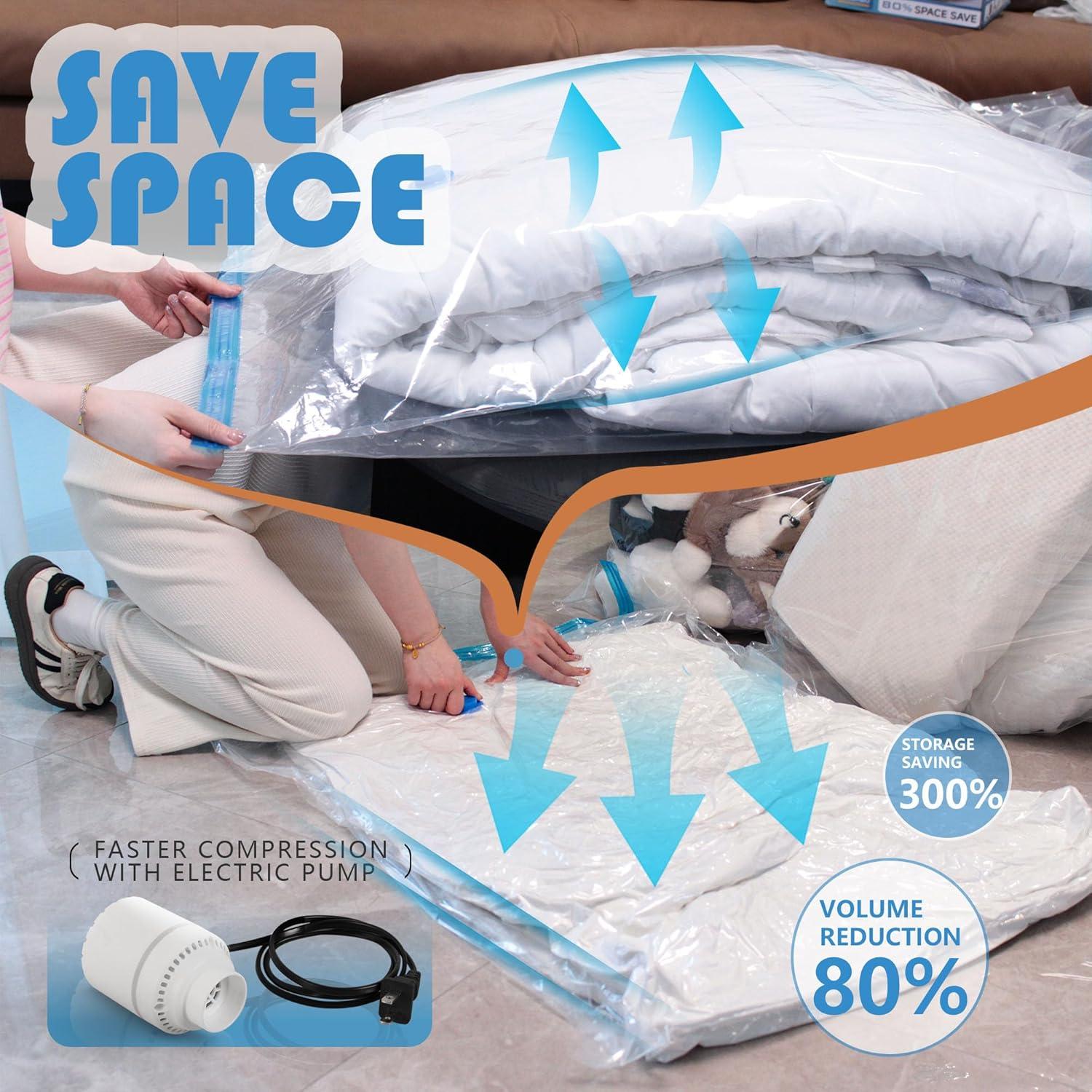 Paquete de 10 Bolsas de Almacenamiento al Vacío Farest XXL 120x89cm