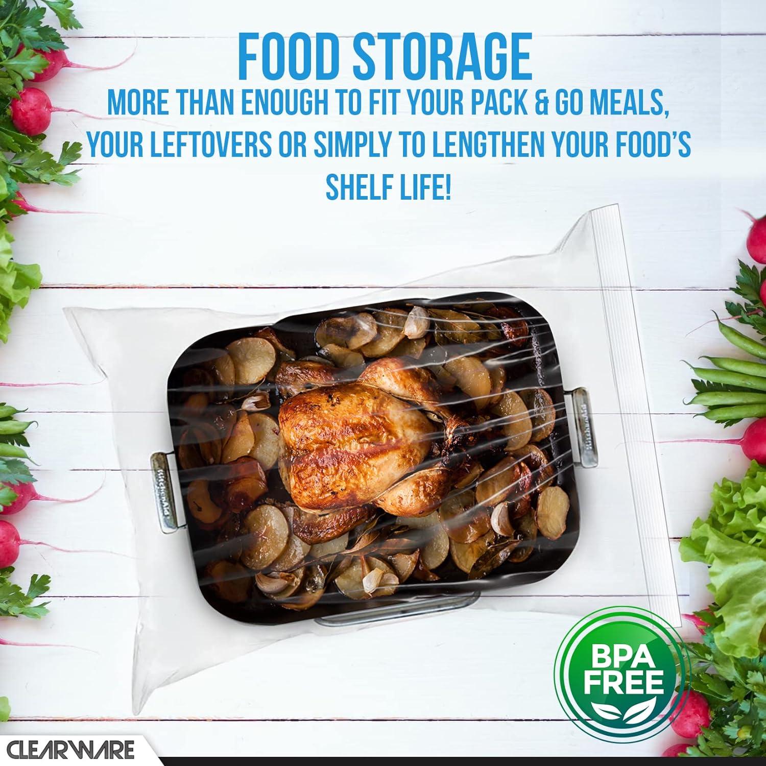 12 Bolsas de Almacenamiento Transparentes CLEARWARE 40.6x45.7cm