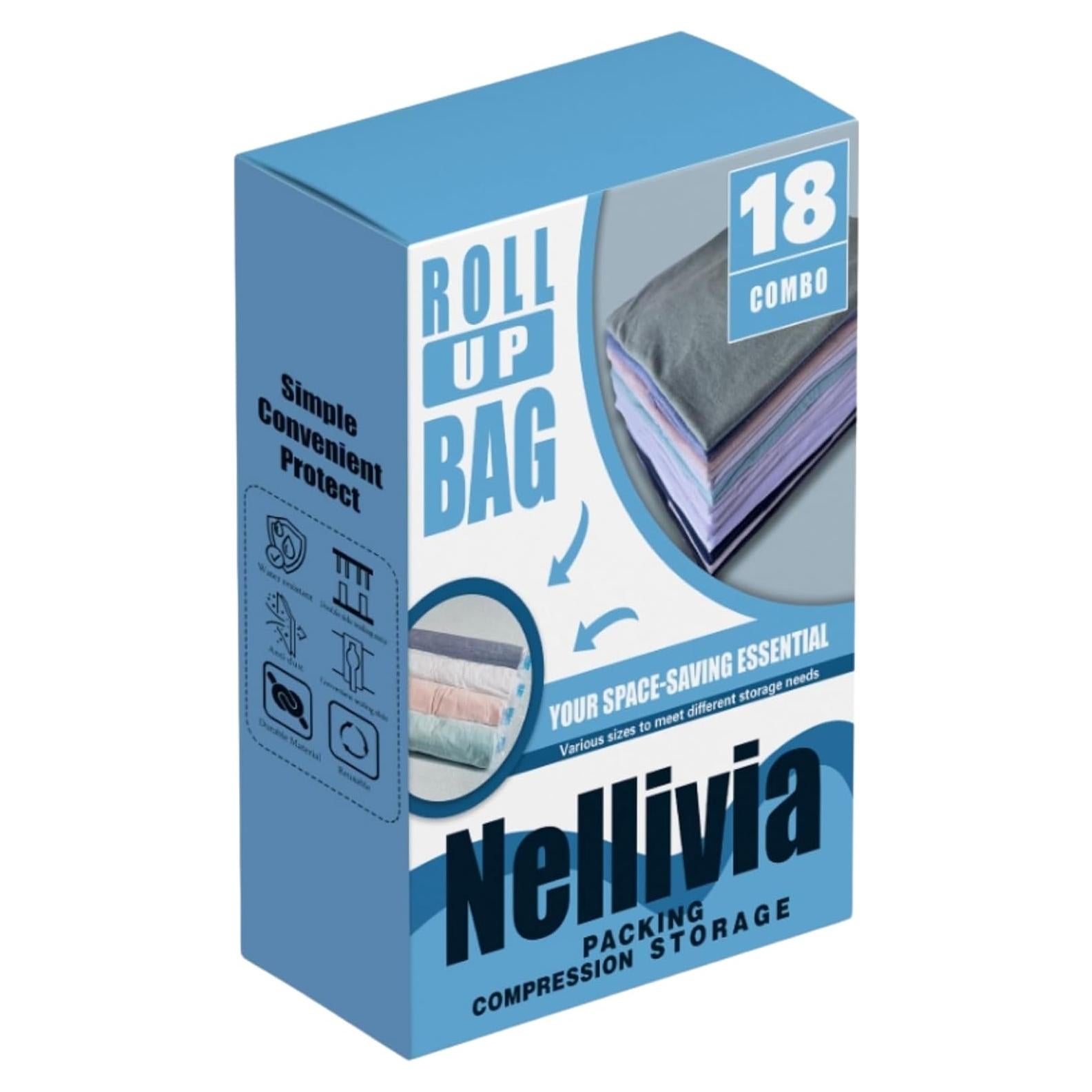 Bolsas de Compresión para Viaje Nellivia 18 Piezas