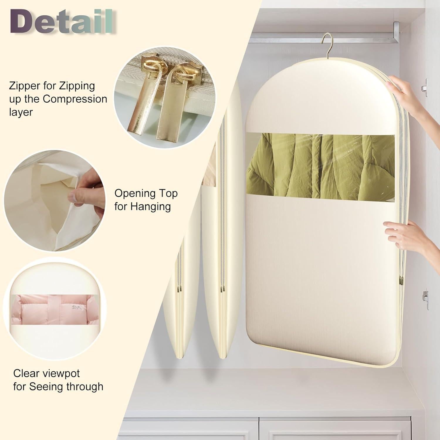 Bolsa de Ropa Colgante YUJHON L - Compresión Automática