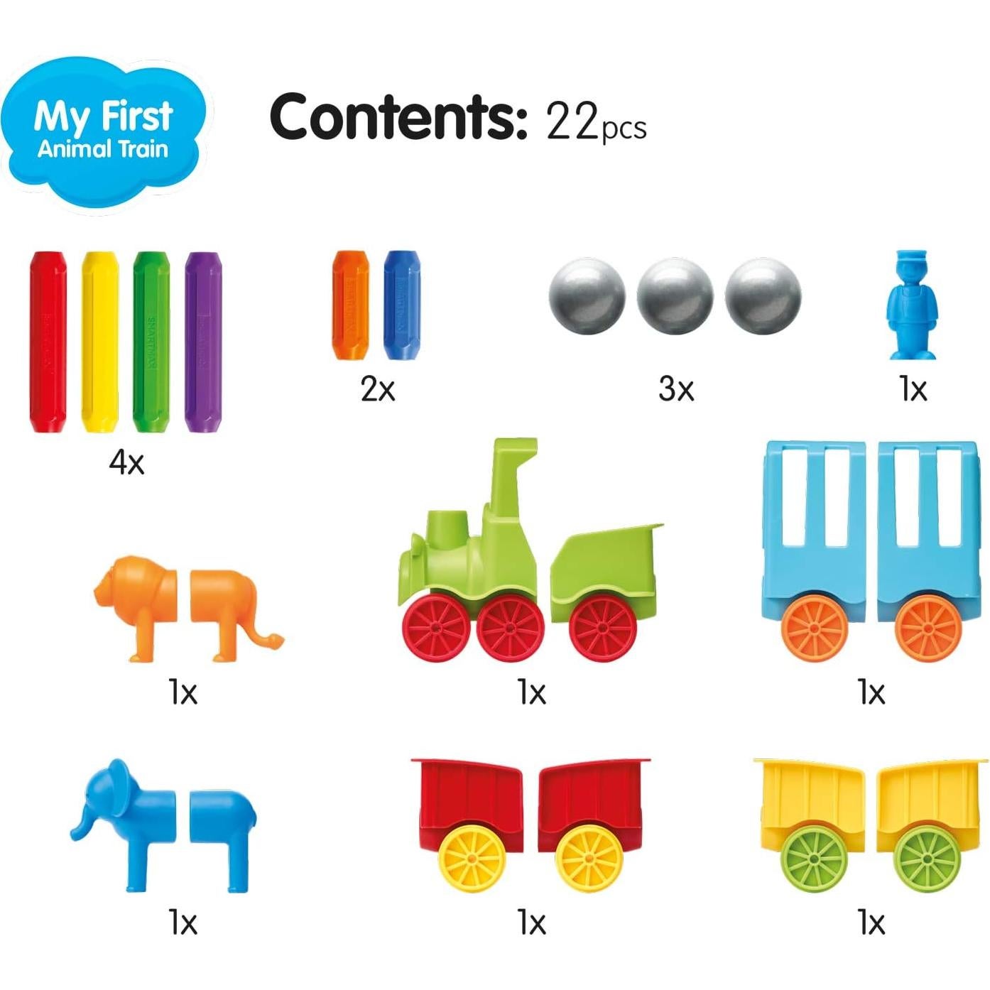 SmartMax Mi Primer Tren de Animales Juego Magnético 0,45 kg