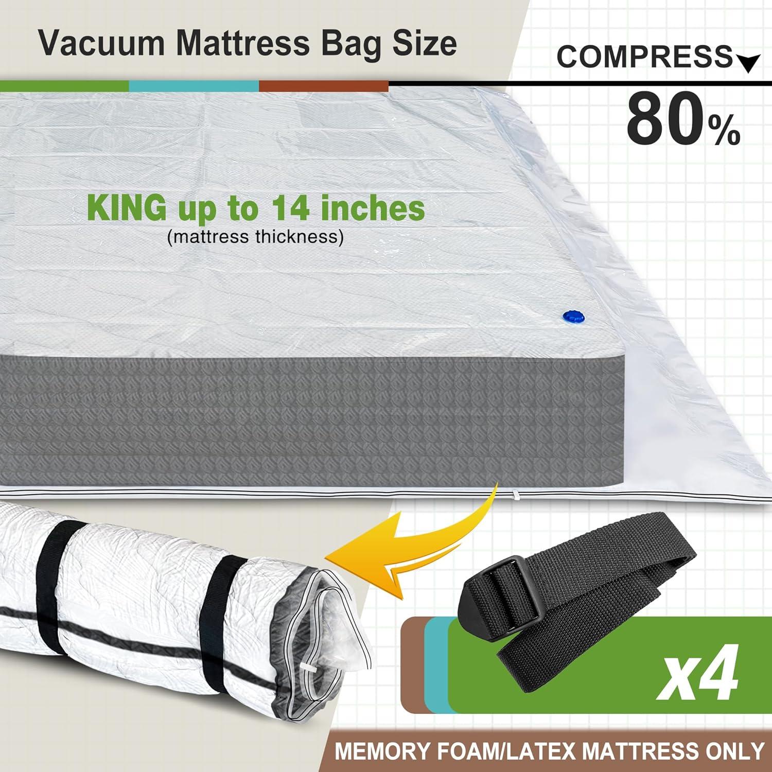 Bolsa de Vacío para Colchón King Size Asatdd 14" Impermeable