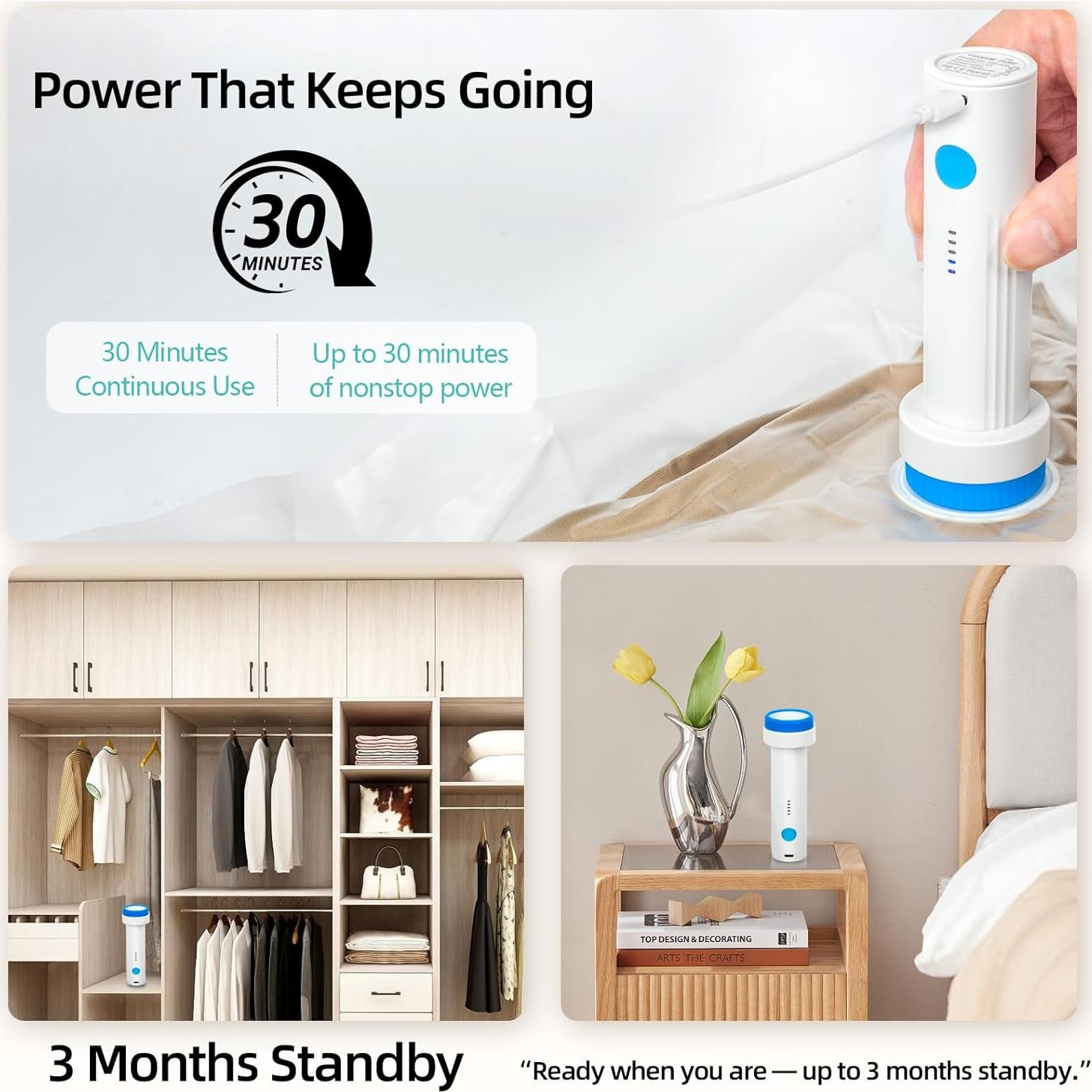 Bomba de Vacío Eléctrica Inalámbrica DUORAN 6.0 kPa USB