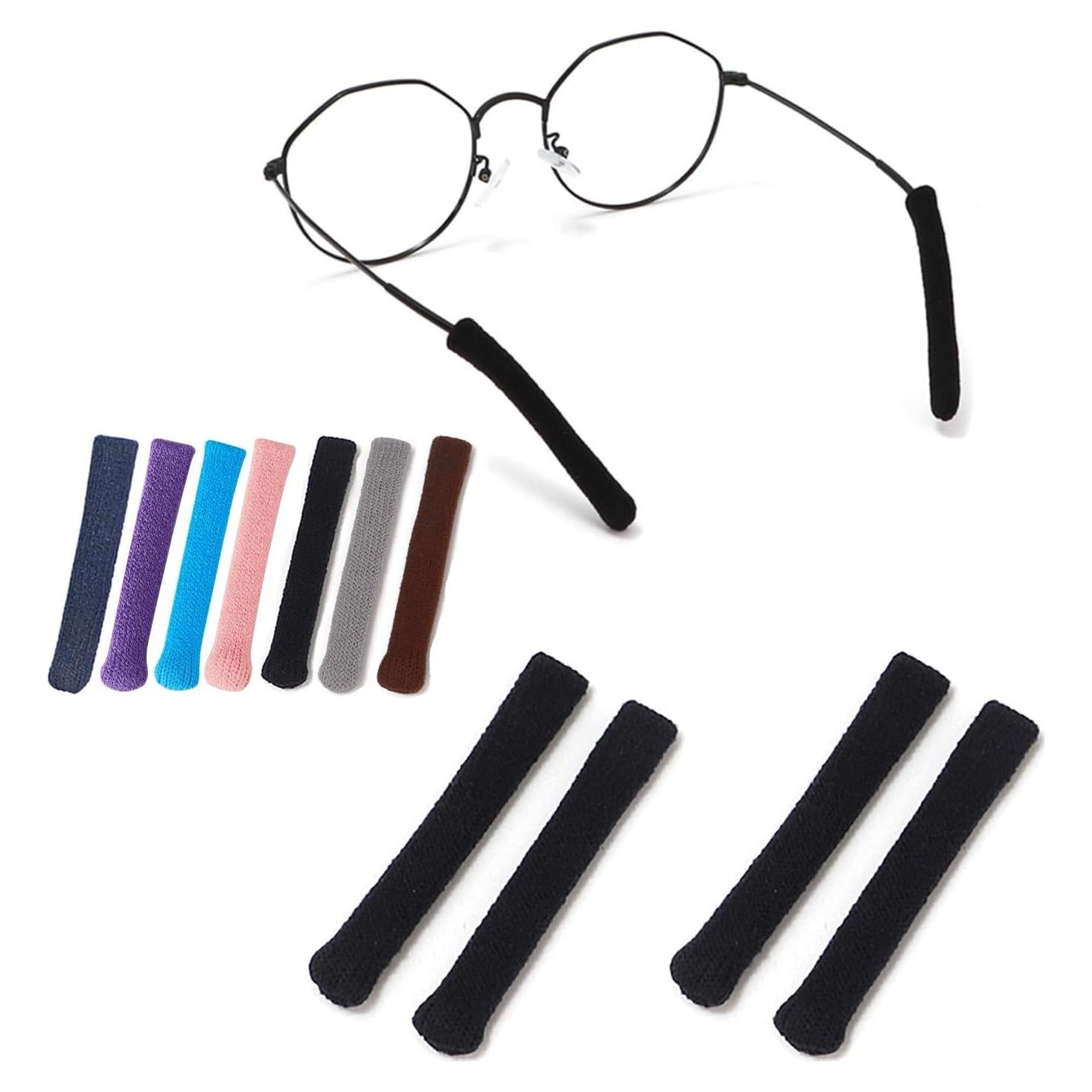 Funda de Algodón Suave Antideslizante para Patas de Gafas Omnful