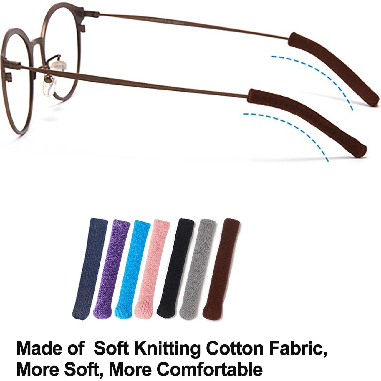 Funda de Algodón Suave Antideslizante para Patas de Gafas Omnful