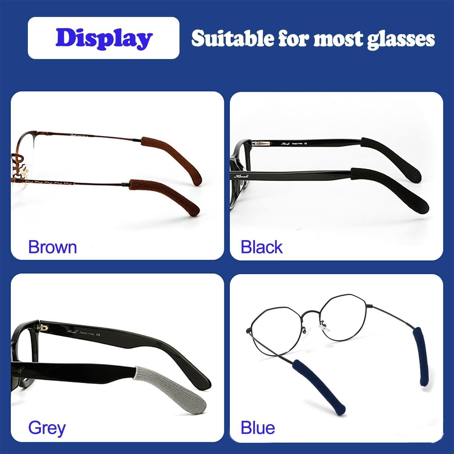 Funda de Algodón Suave Antideslizante para Patas de Gafas Omnful