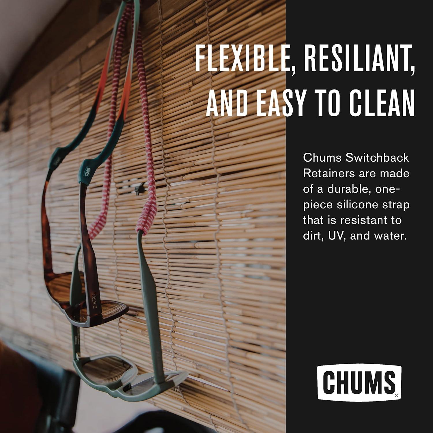 Retenedor de Gafas Chums Switchback Silicona UV Negro/Humo