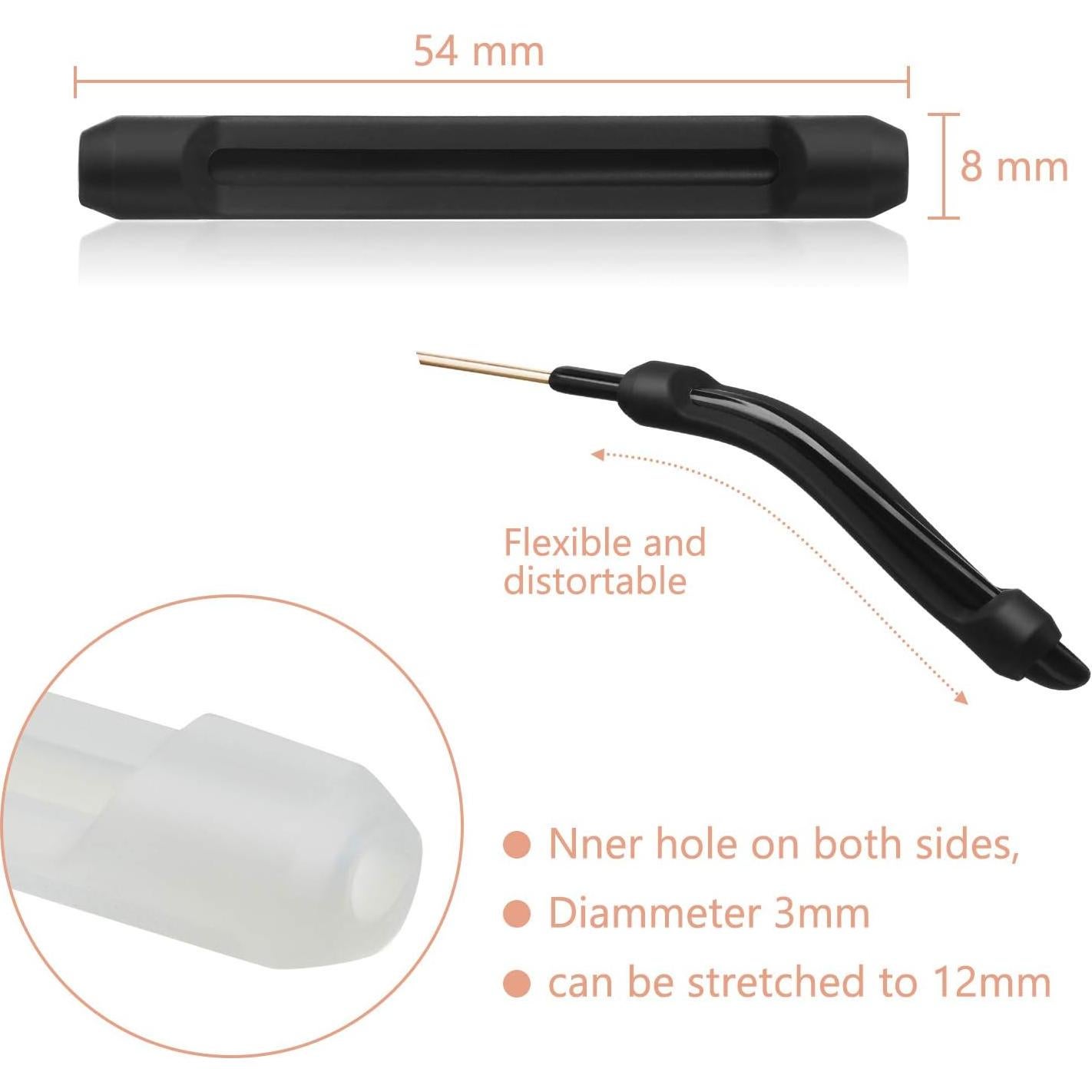 12 Pares Almohadillas de Silicona Frienda para Gafas Antideslizantes