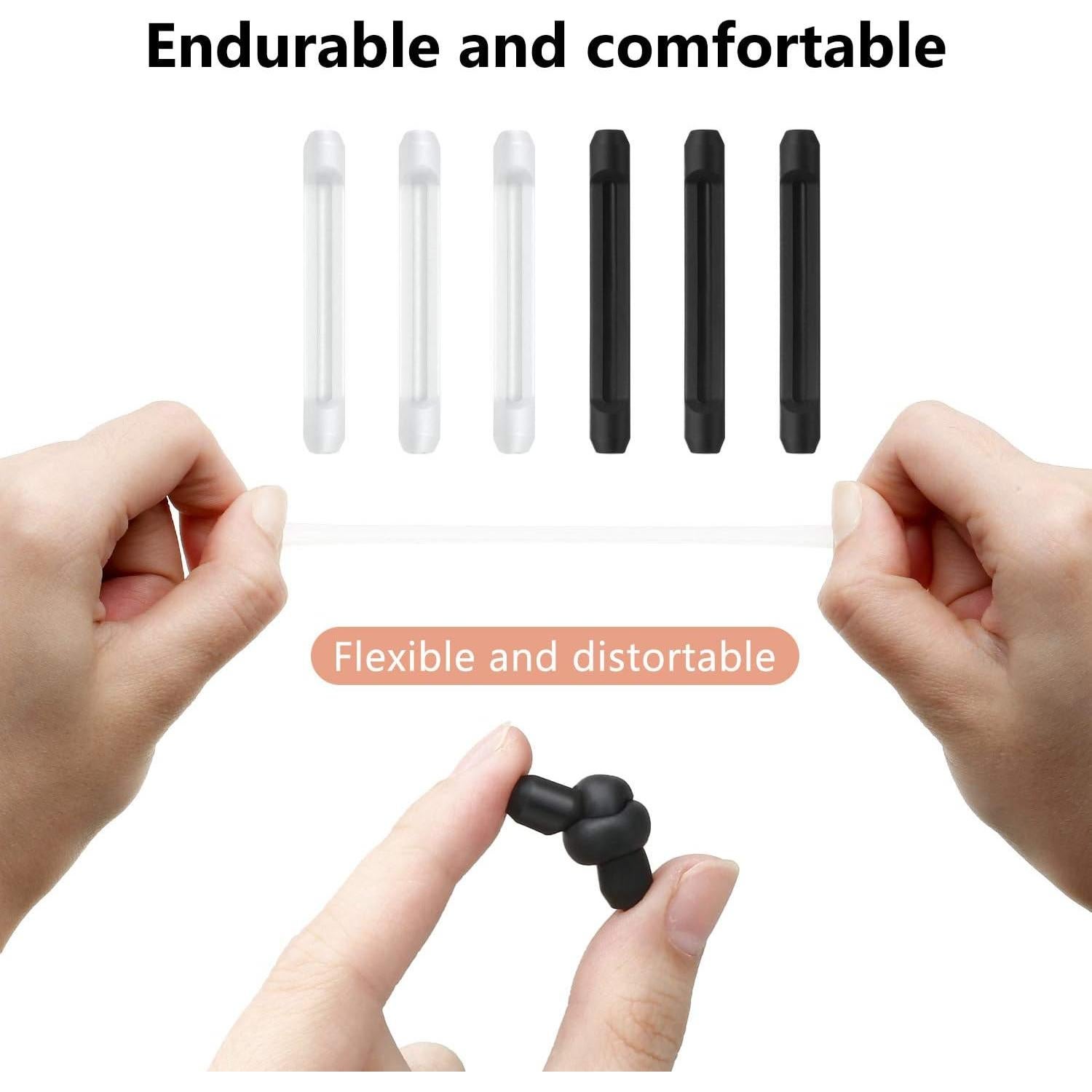 12 Pares Almohadillas de Silicona Frienda para Gafas Antideslizantes