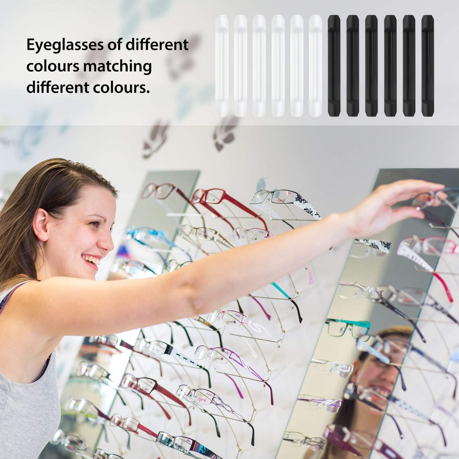 12 Pares Almohadillas de Silicona Frienda para Gafas Antideslizantes