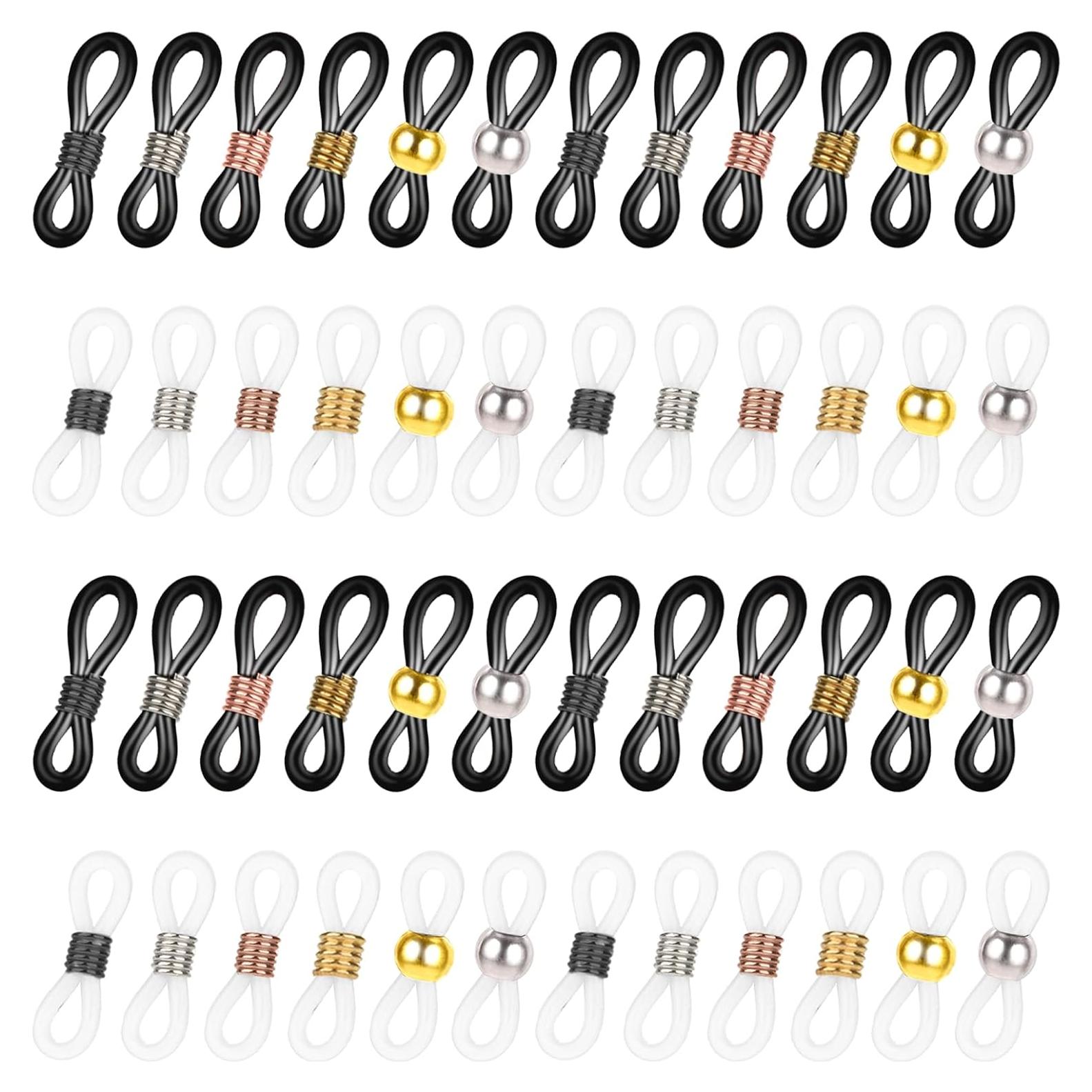 Extremos de cadena para gafas 50 piezas silicona antideslizante