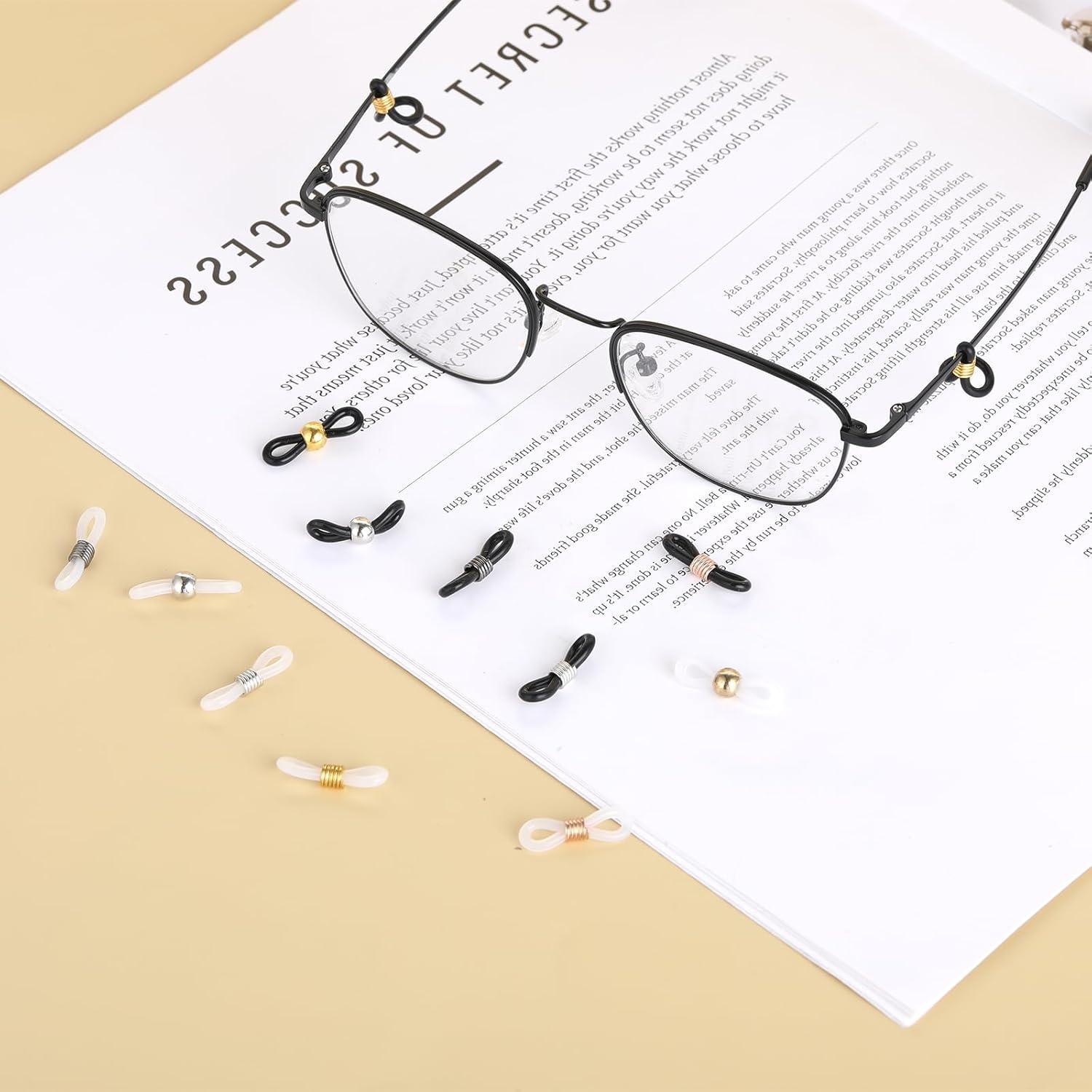 Extremos de cadena para gafas 50 piezas silicona antideslizante