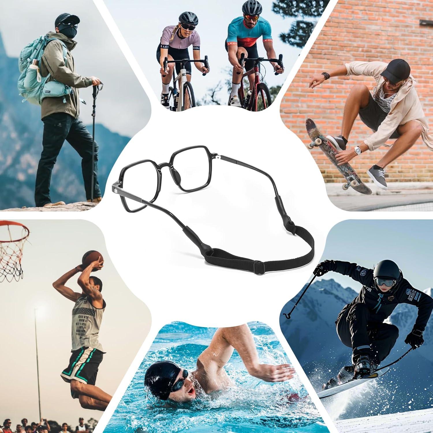 Paquete de 4 correas ajustables para gafas Xueem - Antideslizantes