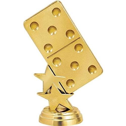 Trofeos de Dominó Crown Awards Personalizados 13,34 cm - Paquete de 10