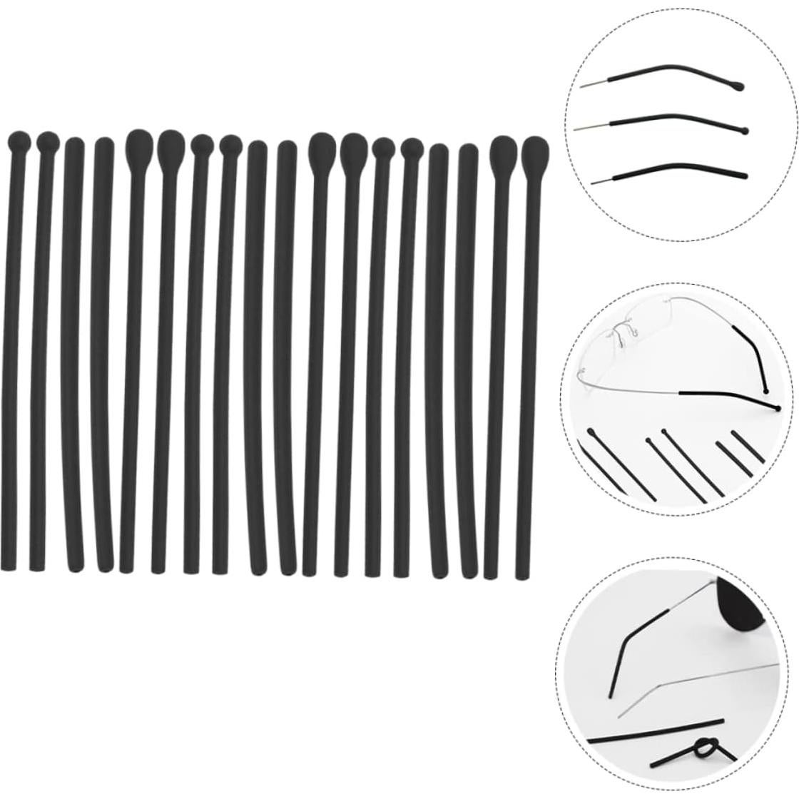 EXCEART 12 Pares de Consejos de Silicona para Gafas Antideslizantes