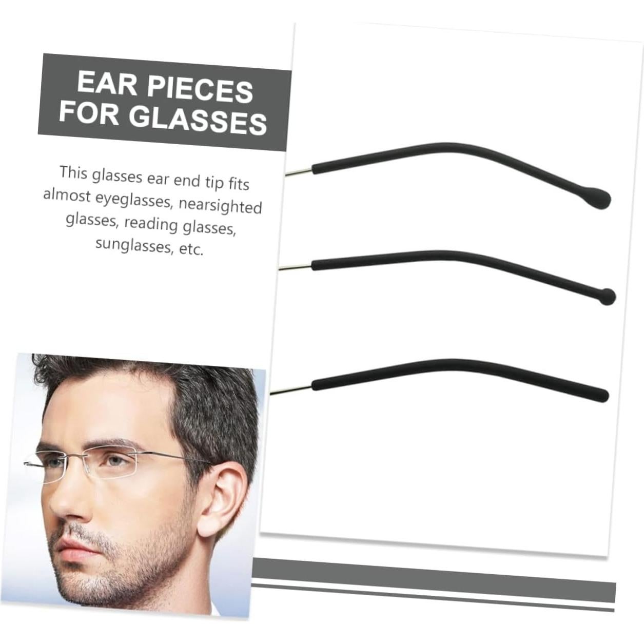 EXCEART 12 Pares de Consejos de Silicona para Gafas Antideslizantes