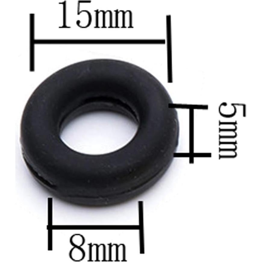 40 Fundas de Silicona Antideslizantes para Gafas - Negro