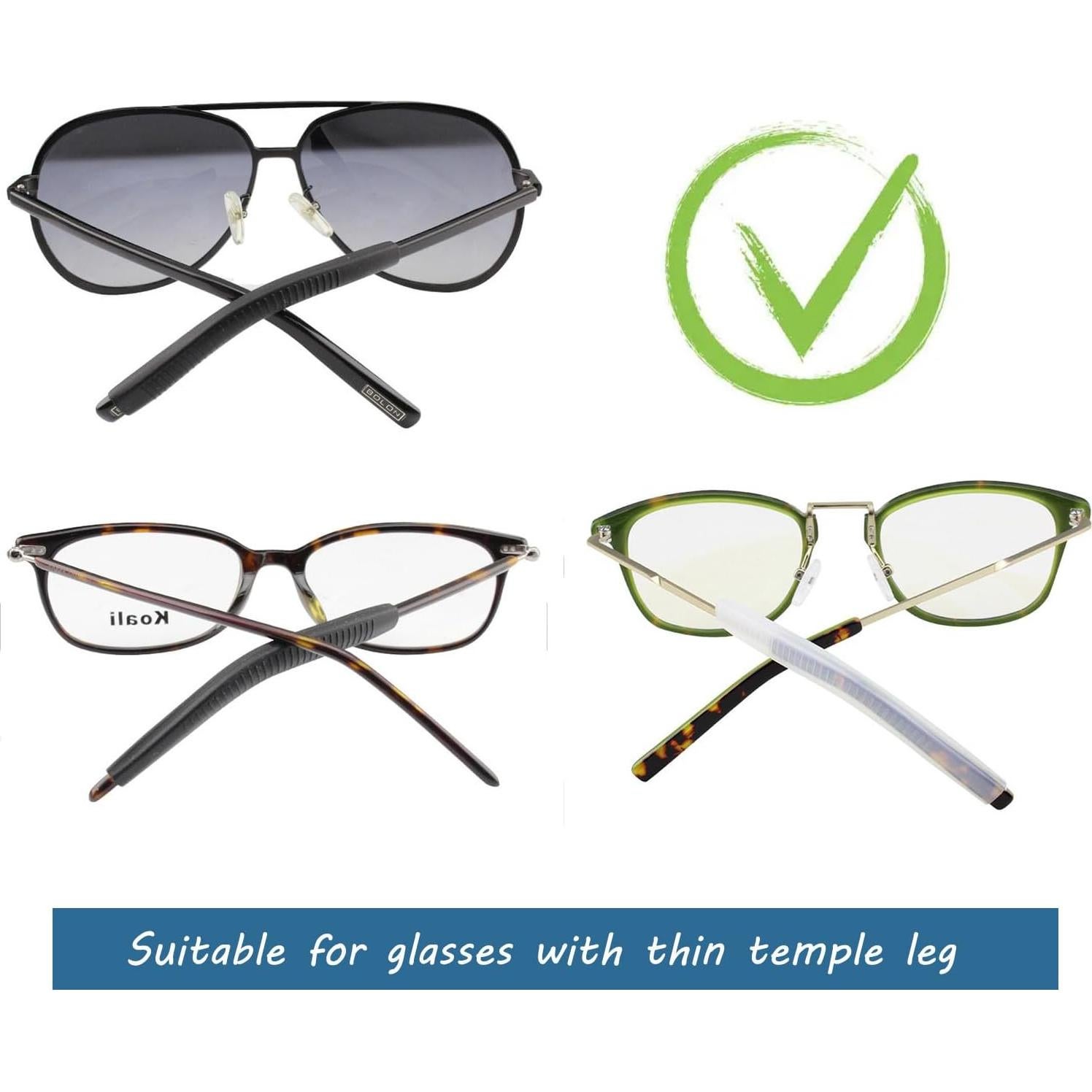 Cojines para Orejas de Gafas OPUGIT - 8 Pares Antideslizantes