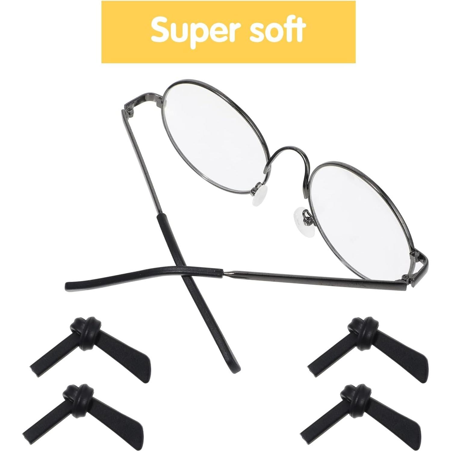 Patas de Gafas Antideslizantes Ptwola 8 Pairs Silicona Negra