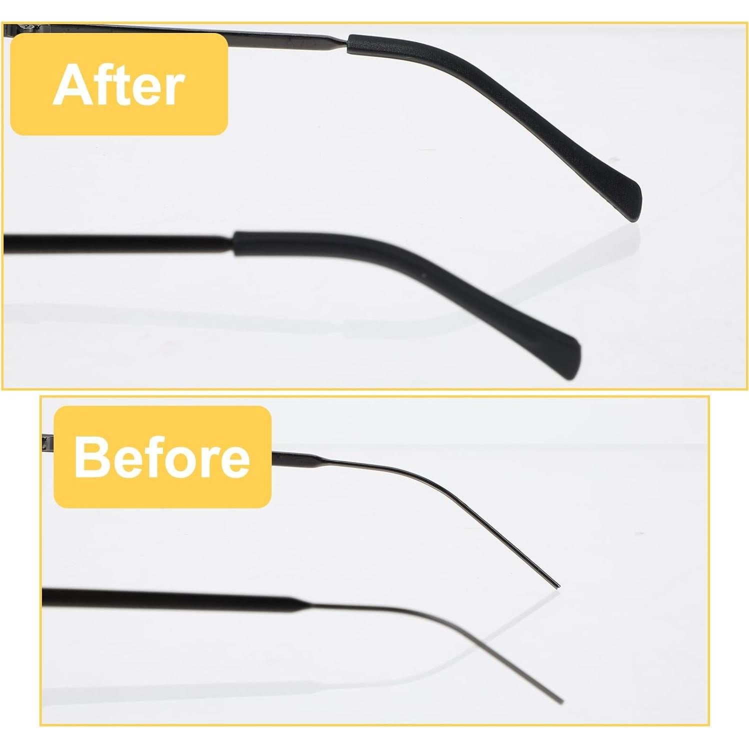 Patas de Gafas Antideslizantes Ptwola 8 Pairs Silicona Negra