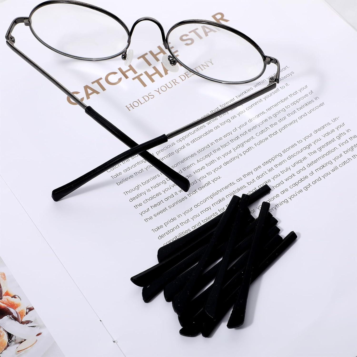 Patas de Gafas Antideslizantes Ptwola 8 Pairs Silicona Negra