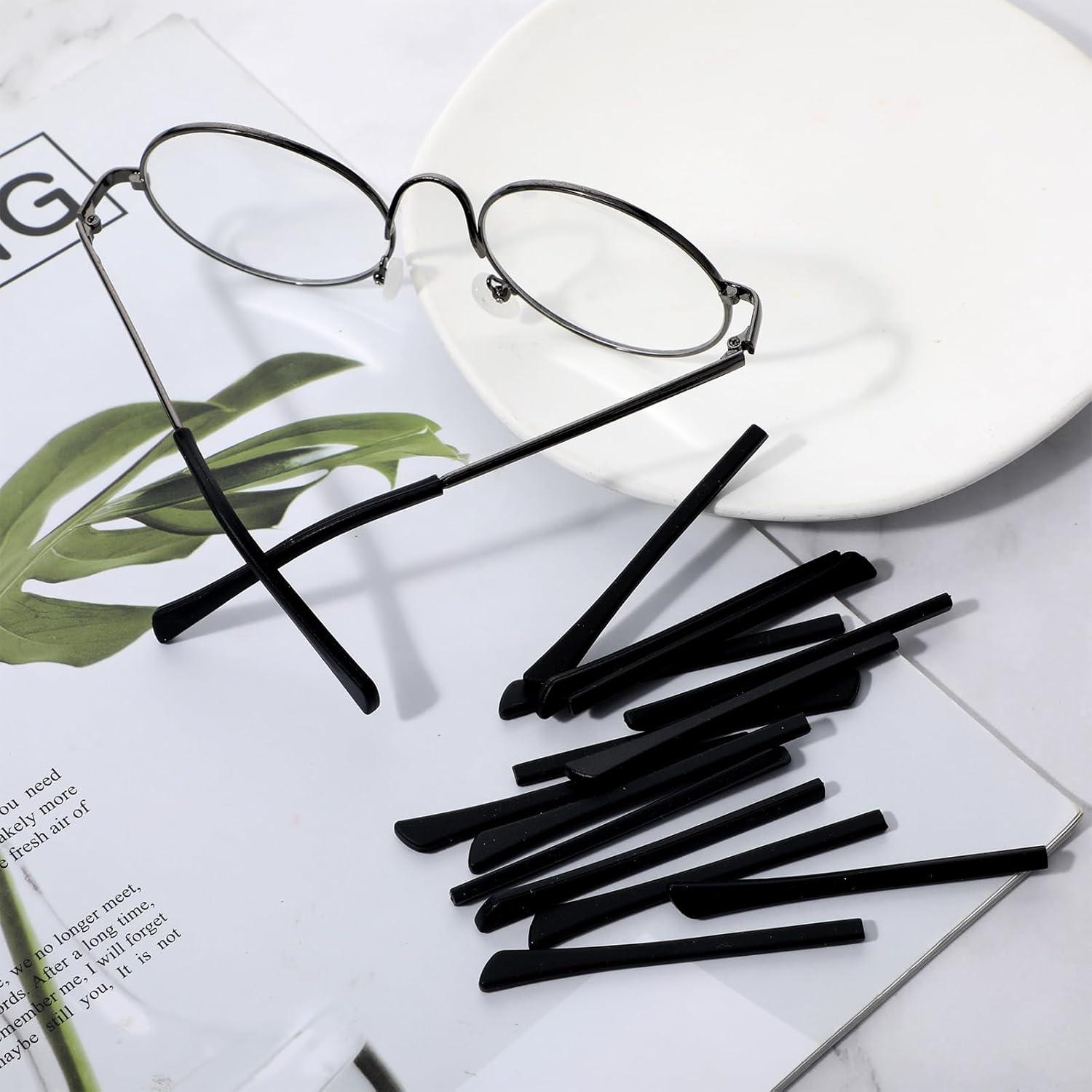 Patas de Gafas Antideslizantes Ptwola 8 Pairs Silicona Negra