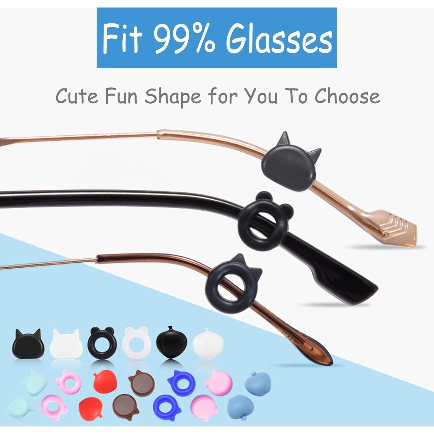 Ganchos Antideslizantes de Silicona TORWOL para Gafas - 10 Pares