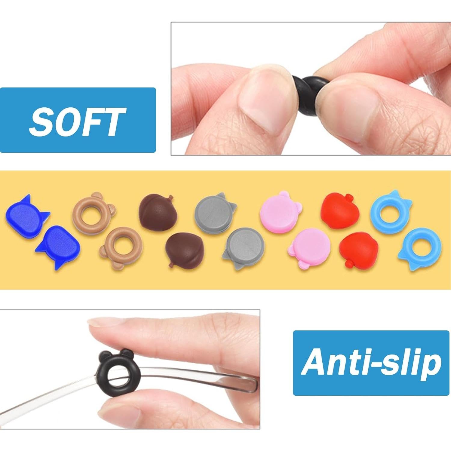 Ganchos Antideslizantes de Silicona TORWOL para Gafas - 10 Pares