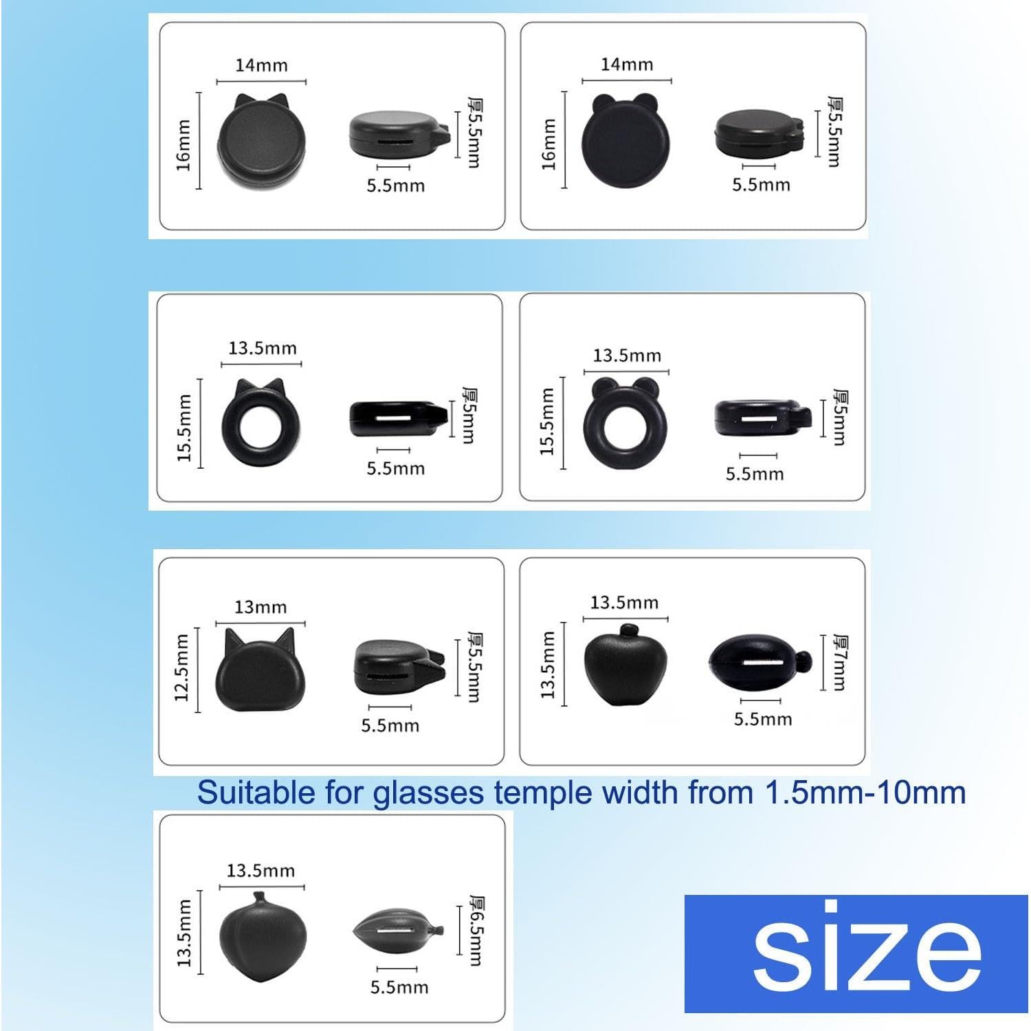 Ganchos Antideslizantes de Silicona TORWOL para Gafas - 10 Pares