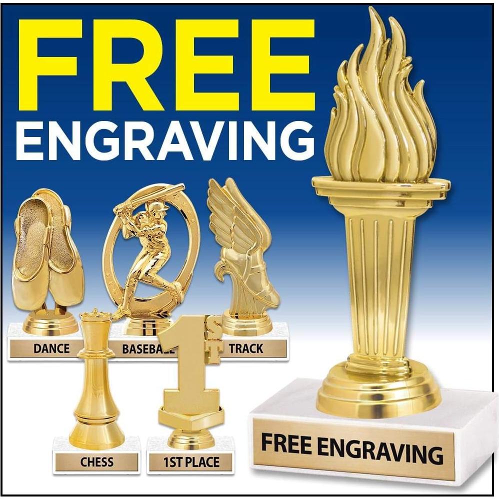 Trofeos de Dominó Crown Awards Personalizados 13,34 cm Paquete 5