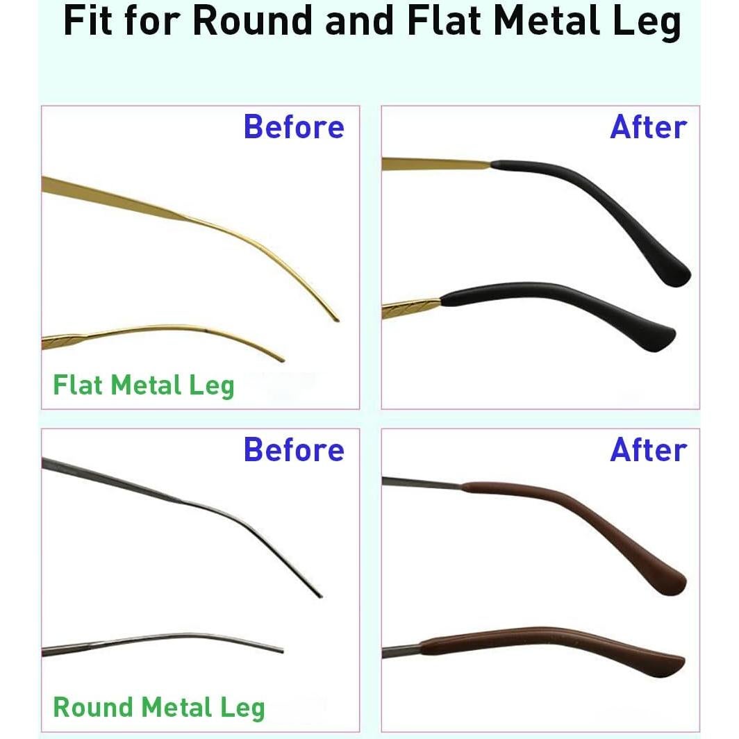 Puntas de Gafas Antideslizantes de Silicona 8 Pares Soporte