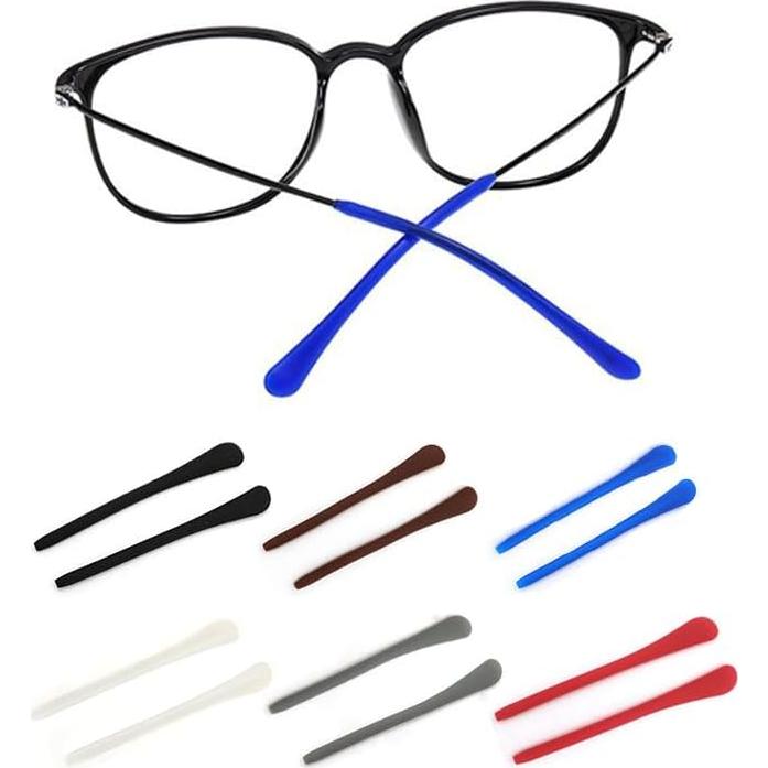 Puntas de Gafas Antideslizantes de Silicona 8 Pares Soporte