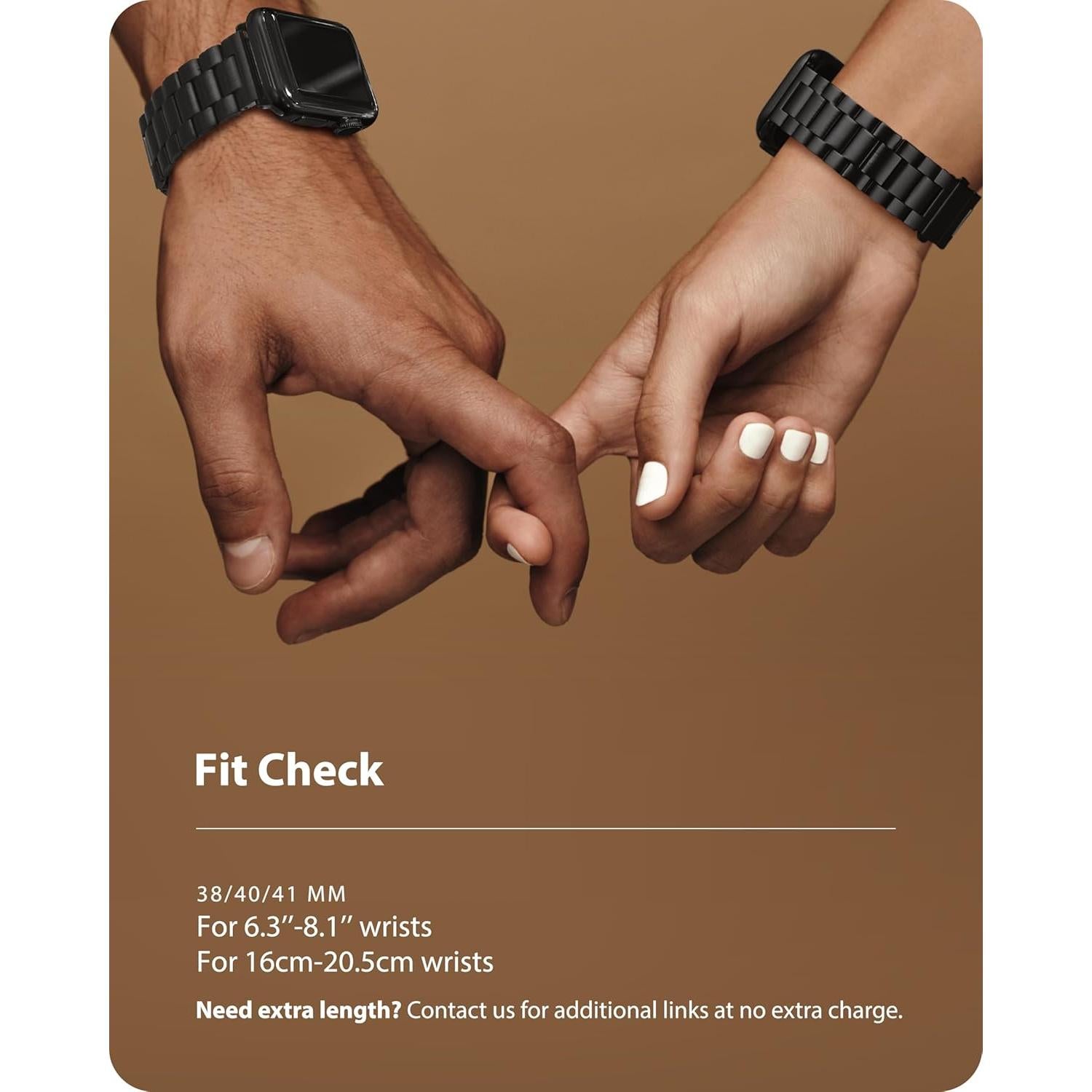 Correa de Metal Fullmosa para Apple Watch 38mm 40mm 41mm Negra