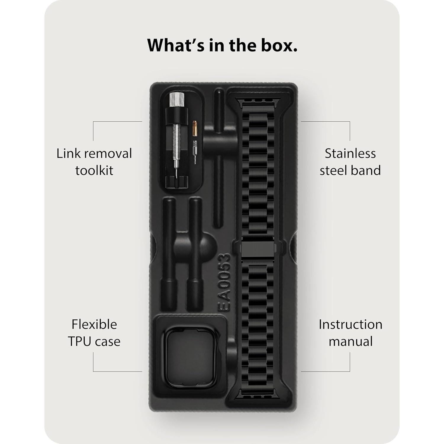 Correa de Metal Fullmosa para Apple Watch 38mm 40mm 41mm Negra