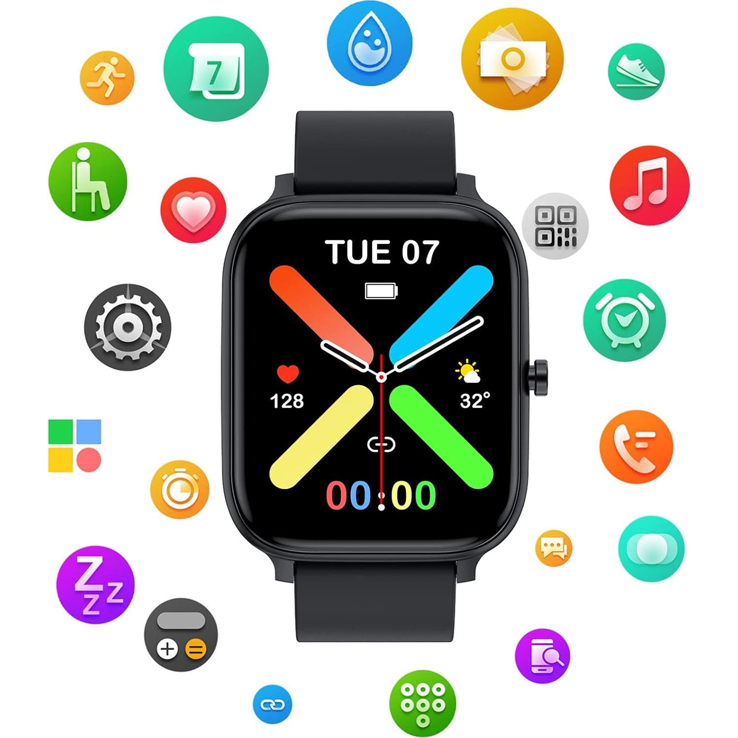 Reloj Inteligente Torjalph IP68 1.69" Bluetooth Fitness Negro