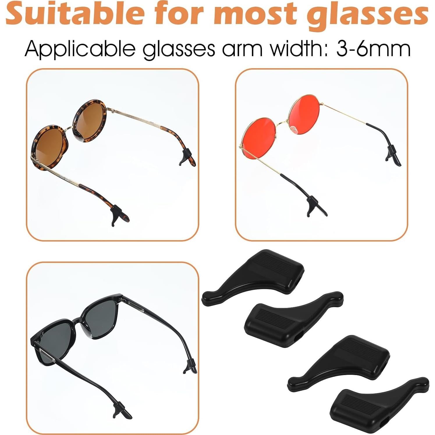 20 Piezas Sujetadores de Silicona Antideslizantes para Gafas