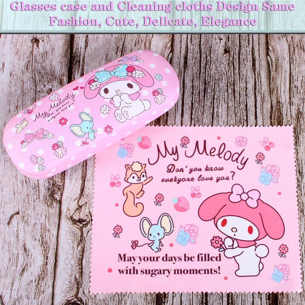 Estuche de Gafas ADBGV con Caricaturas y Paño - Tamaño Pequeño y Medio