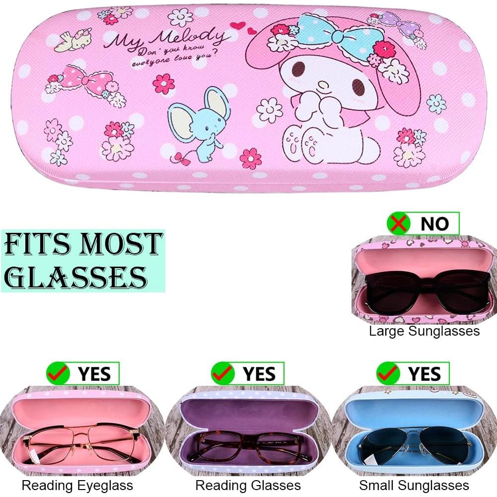 Estuche de Gafas ADBGV con Caricaturas y Paño - Tamaño Pequeño y Medio