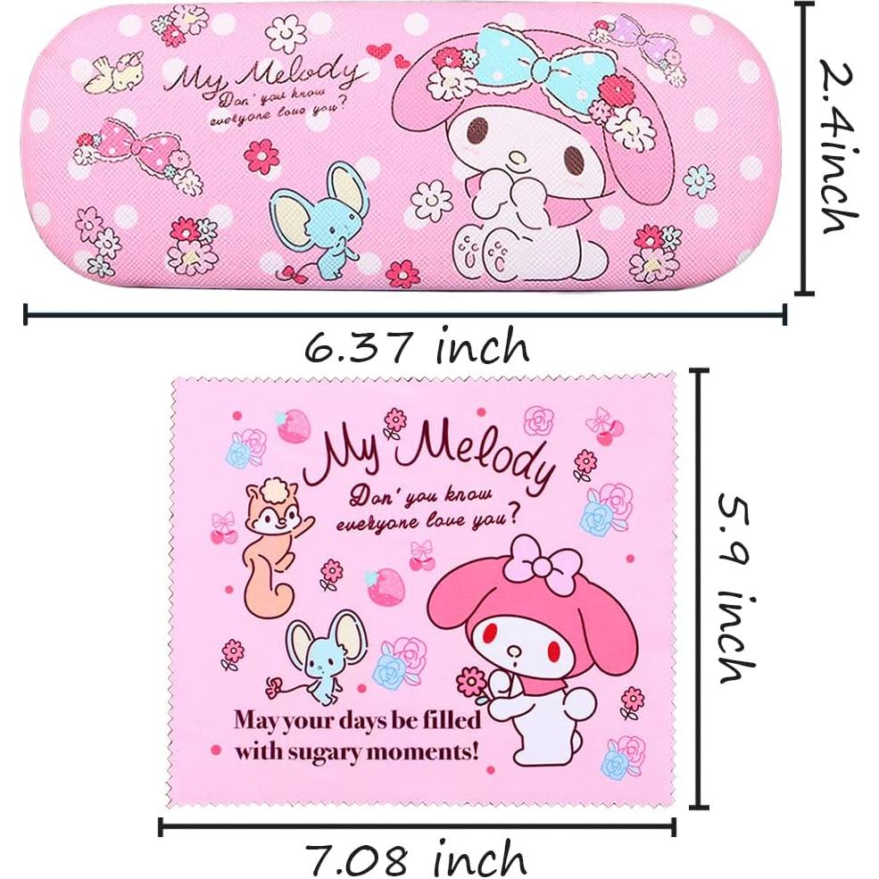 Estuche de Gafas ADBGV con Caricaturas y Paño - Tamaño Pequeño y Medio