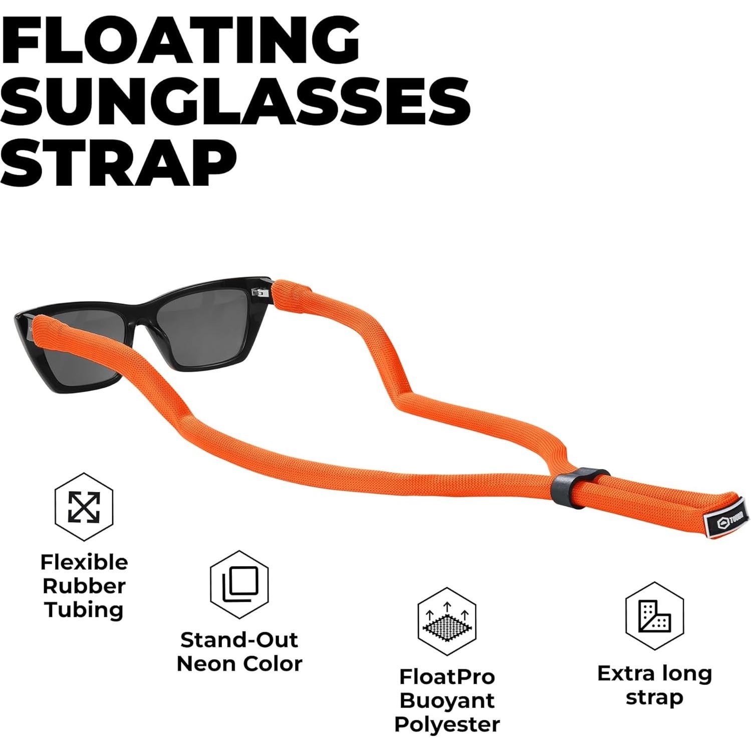 Correa Flotante para Gafas Tough Headwear - Naranja - Modelo TW-FloatingSunStraps