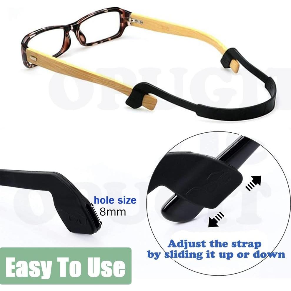 Paquete de 4 correas antideslizantes OPUGIT para gafas - Silicona suave