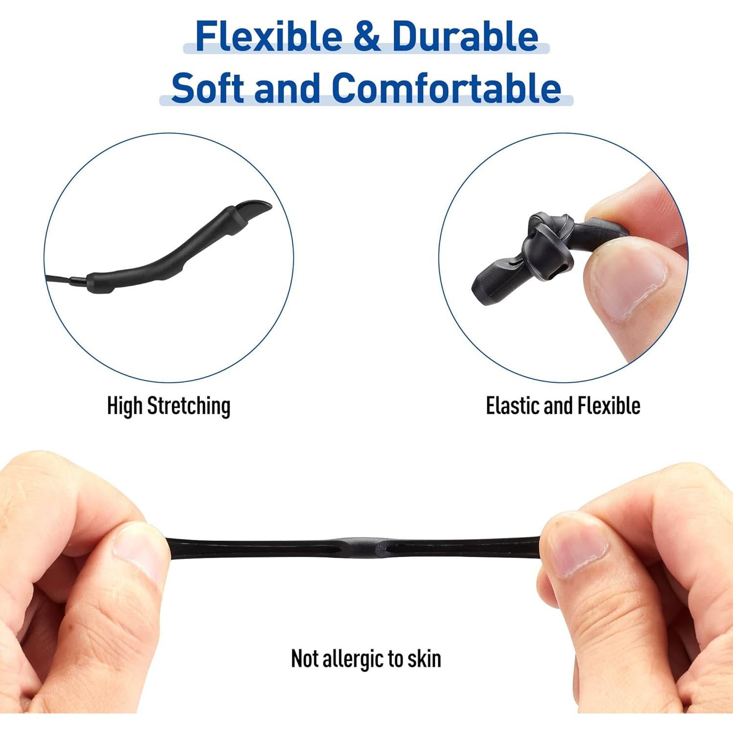 Funda de Silicona Antideslizante Lvvfit para Gafas - 6 Pares