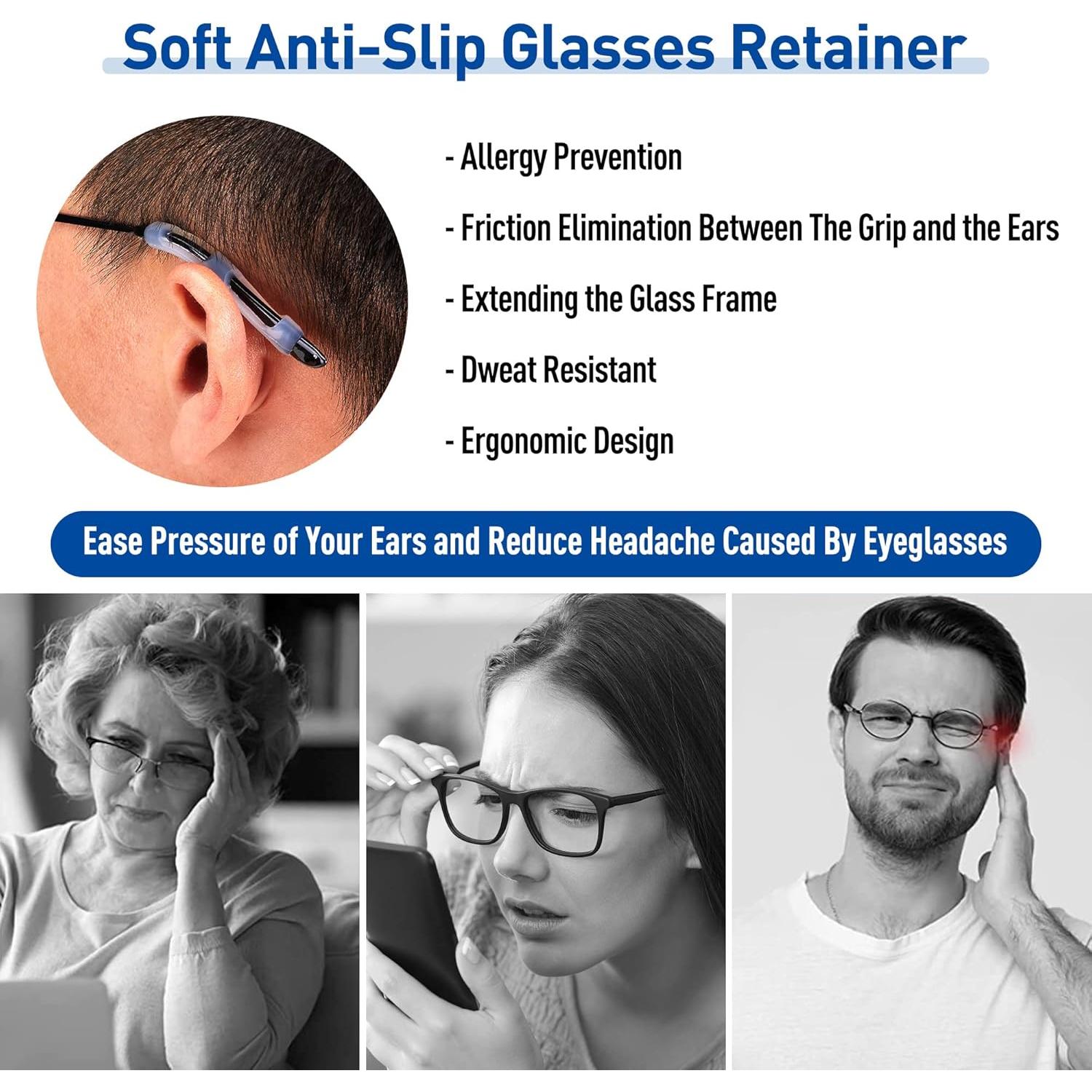 Funda de Silicona Antideslizante Lvvfit para Gafas - 6 Pares