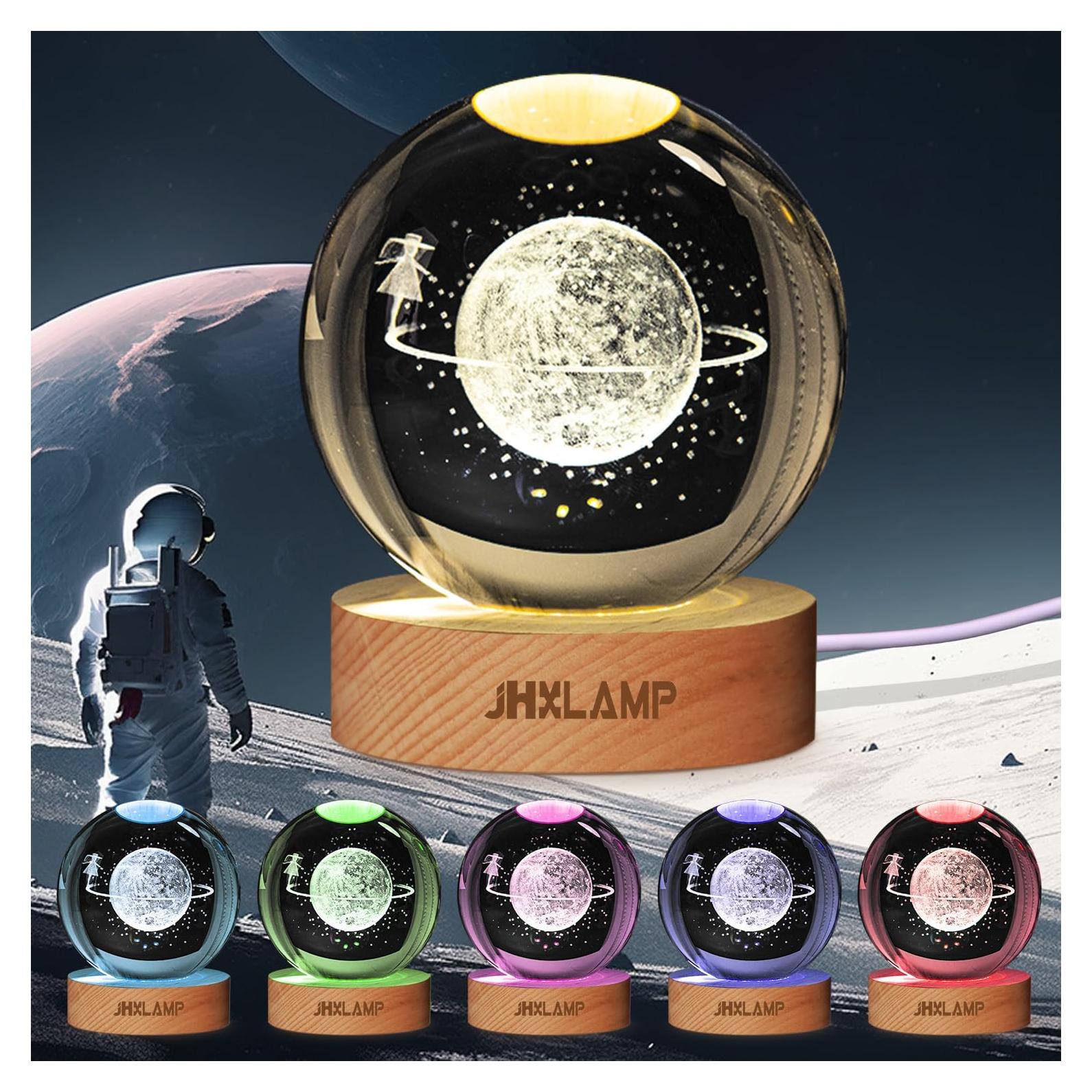 Esfera de Cristal 3D JHXLAMP Luz Nocturna 8 cm 7 Colores