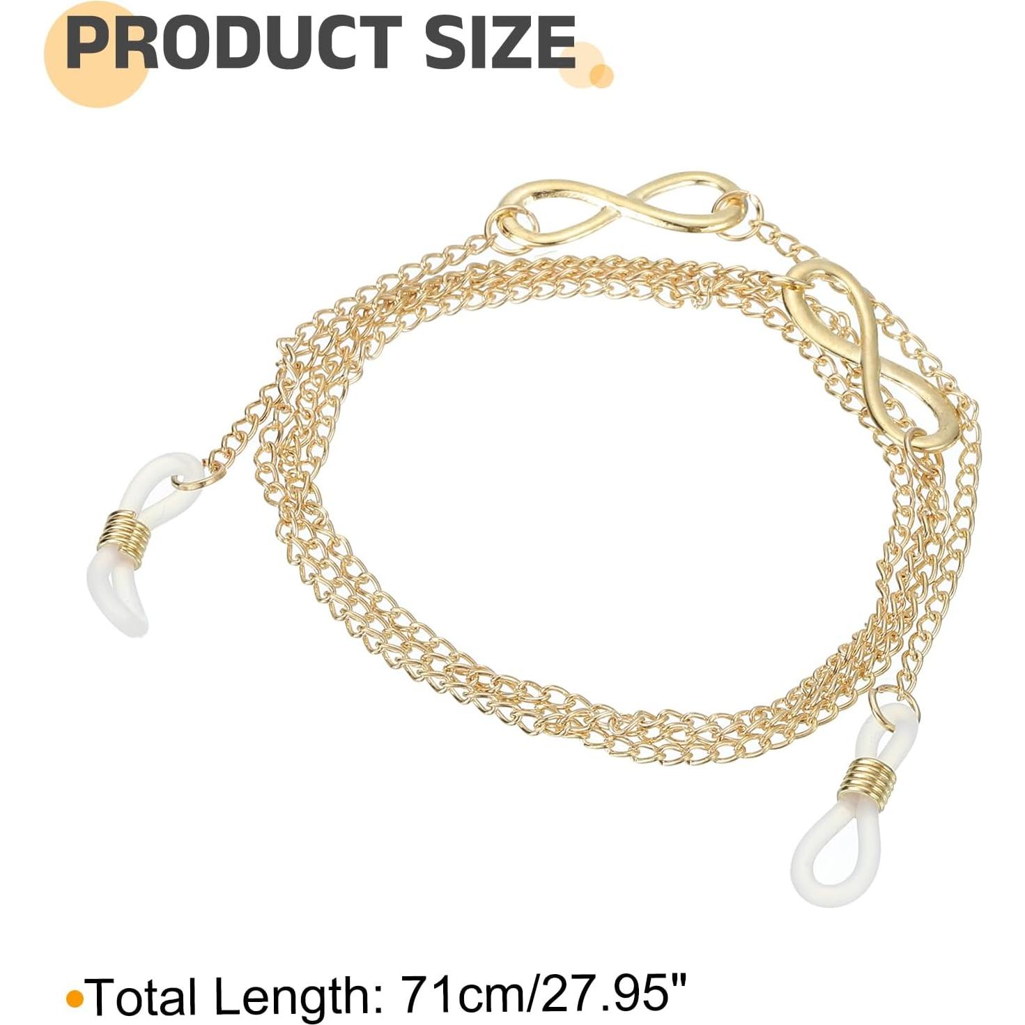 Cadena de Gafas uxcell 75cm Aleación Antideslizante