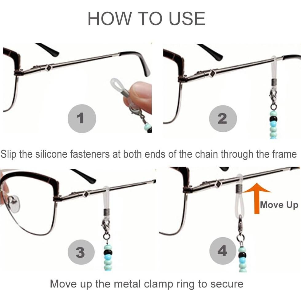 6 Correas para Gafas Ajustables - Soporte Multicolor